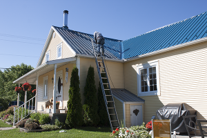 Painting a tin roof